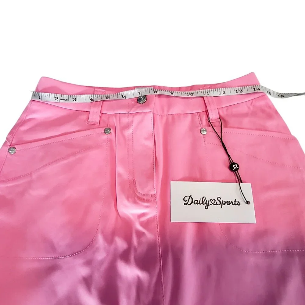Daily Sports Womens Pink Sky Golf Shorts Size4 Button and zip front closure - Picture 3 of 15